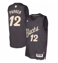 Mens Adidas Milwaukee Bucks 12 Jabari Parker Authentic Black 2016 2017 Christmas Day NBA Jersey Mens Adidas Milwaukee Bucks 12 Jabari Parker Authentic Black 2016 2017 Christmas Day NBA Jersey