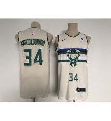 Men's Milwaukee Bucks #34 Giannis Antetokounmpo Swingman Cream City Player Jersey Men's Milwaukee Bucks #34 Giannis Antetokounmpo Swingman Cream City Player Jersey