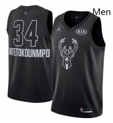 Mens Nike Jordan Milwaukee Bucks 34 Giannis Antetokounmpo Swingman Black 2018 All Star Game NBA Jersey Mens Nike Jordan Milwaukee Bucks 34 Giannis Antetokounmpo Swingman Black 2018 All Star Game NBA Jersey