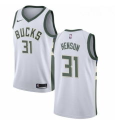 Mens Nike Milwaukee Bucks 31 John Henson Swingman White Home NBA Jersey Association Edition Mens Nike Milwaukee Bucks 31 John Henson Swingman White Home NBA Jersey Association Edition
