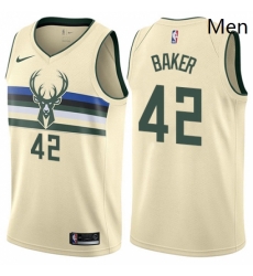 Mens Nike Milwaukee Bucks 42 Vin Baker Authentic Cream NBA Jersey City Edition Mens Nike Milwaukee Bucks 42 Vin Baker Authentic Cream NBA Jersey City Edition