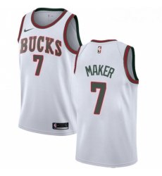 Mens Nike Milwaukee Bucks 7 Thon Maker Authentic White Fashion Hardwood Classics NBA Jersey Mens Nike Milwaukee Bucks 7 Thon Maker Authentic White Fashion Hardwood Classics NBA Jersey