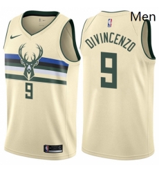 Mens Nike Milwaukee Bucks 9 Donte DiVincenzo Swingman Cream NBA Jersey City Edition Mens Nike Milwaukee Bucks 9 Donte DiVincenzo Swingman Cream NBA Jersey City Edition