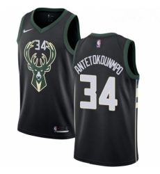 Womens Adidas Milwaukee Bucks 34 Giannis Antetokounmpo Authentic Black Alternate NBA Jersey Statement Edition Womens Adidas Milwaukee Bucks 34 Giannis Antetokounmpo Authentic Black Alternate NBA Jersey Statement Edition