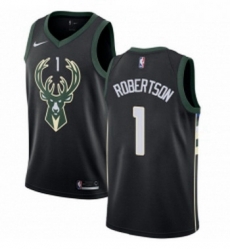 Womens Nike Milwaukee Bucks 1 Oscar Robertson Swingman Black Alternate NBA Jersey Statement Edition Womens Nike Milwaukee Bucks 1 Oscar Robertson Swingman Black Alternate NBA Jersey Statement Edition