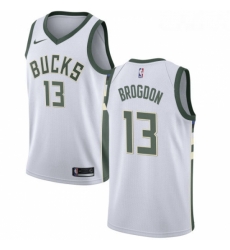 Womens Nike Milwaukee Bucks 13 Malcolm Brogdon Swingman White Home NBA Jersey Association Edition Womens Nike Milwaukee Bucks 13 Malcolm Brogdon Swingman White Home NBA Jersey Association Edition