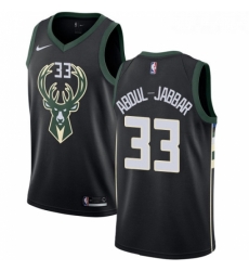 Womens Nike Milwaukee Bucks 33 Kareem Abdul Jabbar Swingman Black Alternate NBA Jersey Statement Edition Womens Nike Milwaukee Bucks 33 Kareem Abdul Jabbar Swingman Black Alternate NBA Jersey Statement Edition