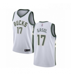 Youth Milwaukee Bucks 17 Pau Gasol Swingman White Basketball Jersey Association Edition Youth Milwaukee Bucks 17 Pau Gasol Swingman White Basketball Jersey Association Edition
