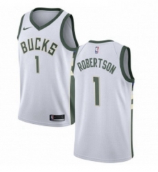 Youth Nike Milwaukee Bucks 1 Oscar Robertson Swingman White Home NBA Jersey Association Edition Youth Nike Milwaukee Bucks 1 Oscar Robertson Swingman White Home NBA Jersey Association Edition