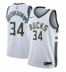 Youth Nike Milwaukee Bucks 34 Giannis Antetokounmpo Authentic White Home NBA Jersey Association Edition Youth Nike Milwaukee Bucks 34 Giannis Antetokounmpo Authentic White Home NBA Jersey Association Edition