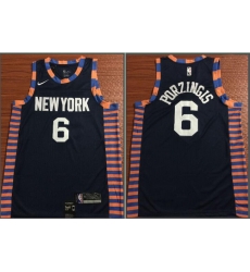Knicks 6 Kristaps Porzingis Navy 2018 19 City Edition Nike Swingman Jersey Knicks 6 Kristaps Porzingis Navy 2018 19 City Edition Nike Swingman Jersey