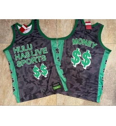 Men Hulu Has Live Sports Black $$ Money Stitched Basketball Jersey Men Hulu Has Live Sports Black $$ Money Stitched Basketball Jersey