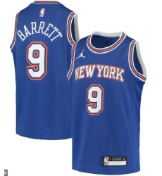 Men Jordan Brand RJ Barrett Blue New York Knicks Swingman Player Jersey Men Jordan Brand RJ Barrett Blue New York Knicks Swingman Player Jersey