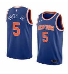 Men Knicks 5 Dennis Smith Jr. Swingman Blue Edition Jersey Men Knicks 5 Dennis Smith Jr. Swingman Blue Edition Jersey