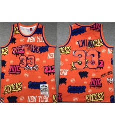 Men New Yok Knicks 33 Patrick Ewing Orange 1991 92 Throwback Stitched Jersey Men New Yok Knicks 33 Patrick Ewing Orange 1991 92 Throwback Stitched Jersey
