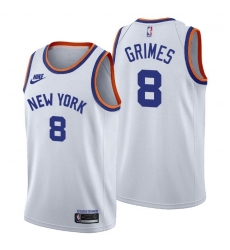 Men New York Knicks 8 Quentin Grimes Men Nike Releases Classic Edition NBA 75th Anniversary Jersey White Men New York Knicks 8 Quentin Grimes Men Nike Releases Classic Edition NBA 75th Anniversary Jersey White