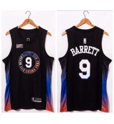 Men New York Knicks 9 R J Barrett Black 2020 21 City Edition Swingman Jersey Men New York Knicks 9 R J Barrett Black 2020 21 City Edition Swingman Jersey