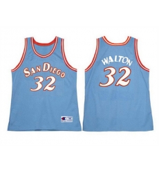 Men San Diego Clippers 2332 Bill Walton 1983 Blue Stitched Jersey Men San Diego Clippers 2332 Bill Walton 1983 Blue Stitched Jersey
