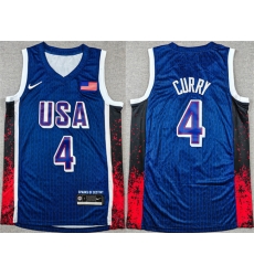 Men USA Basketball 4 Stephen Curry Navy 2024 Olympics Stitched Jersey 036 Men USA Basketball 4 Stephen Curry Navy 2024 Olympics Stitched Jersey 036