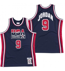 Men USA Basketball 9 Michael Jordan 1992 Navy Throwback Stitched Jersey Men USA Basketball 9 Michael Jordan 1992 Navy Throwback Stitched Jersey