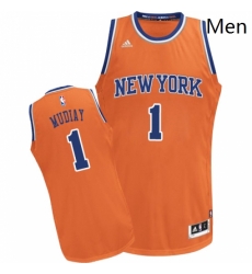 Mens Adidas New York Knicks 1 Emmanuel Mudiay Swingman Orange Alternate NBA Jersey Mens Adidas New York Knicks 1 Emmanuel Mudiay Swingman Orange Alternate NBA Jersey