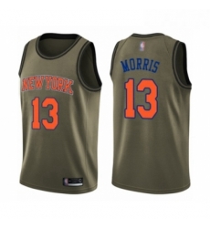 Mens New York Knicks 13 Marcus Morris Swingman Green Salute to Service Basketball Jersey Mens New York Knicks 13 Marcus Morris Swingman Green Salute to Service Basketball Jersey