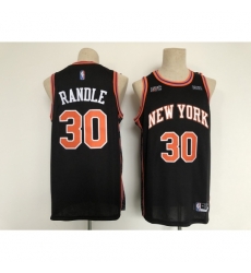 Men's New York Knicks #30 Julius Randle Black Nike Stitched Basketball City Player Jersey Men's New York Knicks #30 Julius Randle Black Nike Stitched Basketball City Player Jersey