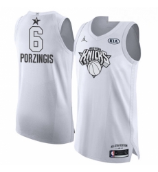 Mens Nike Jordan New York Knicks 6 Kristaps Porzingis Authentic White 2018 All Star Game NBA Jersey Mens Nike Jordan New York Knicks 6 Kristaps Porzingis Authentic White 2018 All Star Game NBA Jersey