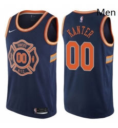 Mens Nike New York Knicks 00 Enes Kanter Authentic Navy Blue NBA Jersey City Edition Mens Nike New York Knicks 00 Enes Kanter Authentic Navy Blue NBA Jersey City Edition