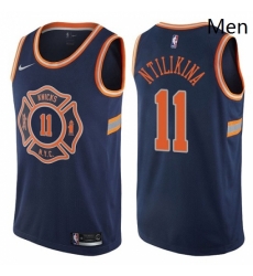 Mens Nike New York Knicks 11 Frank Ntilikina Authentic Navy Blue NBA Jersey City Edition Mens Nike New York Knicks 11 Frank Ntilikina Authentic Navy Blue NBA Jersey City Edition