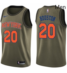 Mens Nike New York Knicks 20 Allan Houston Swingman Green Salute to Service NBA Jersey Mens Nike New York Knicks 20 Allan Houston Swingman Green Salute to Service NBA Jersey