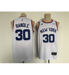 Men's Nike New York Knicks #30 Julius Randle White Stitched Basketball Jersey Men's Nike New York Knicks #30 Julius Randle White Stitched Basketball Jersey