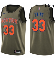 Mens Nike New York Knicks 33 Patrick Ewing Swingman Green Salute to Service NBA Jersey Mens Nike New York Knicks 33 Patrick Ewing Swingman Green Salute to Service NBA Jersey