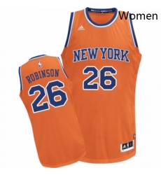 Womens Adidas New York Knicks 26 Mitchell Robinson Swingman Orange Alternate NBA Jersey Womens Adidas New York Knicks 26 Mitchell Robinson Swingman Orange Alternate NBA Jersey