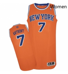 Womens Adidas New York Knicks 7 Carmelo Anthony Authentic Orange Alternate NBA Jersey Womens Adidas New York Knicks 7 Carmelo Anthony Authentic Orange Alternate NBA Jersey