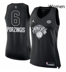 Womens Nike Jordan New York Knicks 6 Kristaps Porzingis Swingman Black 2018 All Star Game NBA Jersey Womens Nike Jordan New York Knicks 6 Kristaps Porzingis Swingman Black 2018 All Star Game NBA Jersey