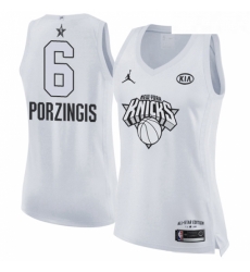 Womens Nike Jordan New York Knicks 6 Kristaps Porzingis Swingman White 2018 All Star Game NBA Jersey Womens Nike Jordan New York Knicks 6 Kristaps Porzingis Swingman White 2018 All Star Game NBA Jersey