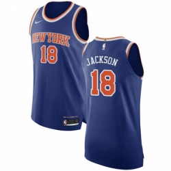 Youth Nike New York Knicks 18 Phil Jackson Authentic Royal Blue NBA Jersey Icon Edition