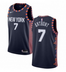 Youth Nike New York Knicks 7 Carmelo Anthony Swingman Navy Blue NBA Jersey 2018 19 City Edition Youth Nike New York Knicks 7 Carmelo Anthony Swingman Navy Blue NBA Jersey 2018 19 City Edition