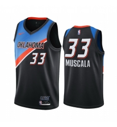 Men Nike Oklahoma City Thunder 33 Mike Muscala Black NBA Swingman 2020 21 City Edition Jersey Men Nike Oklahoma City Thunder 33 Mike Muscala Black NBA Swingman 2020 21 City Edition Jersey