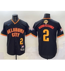 Men Oklahoma City Thunder 2 Shai Gilgeous Alexander Black 2025 Finals Vapor Stitched Baseball Jersey Men Oklahoma City Thunder 2 Shai Gilgeous Alexander Black 2025 Finals Vapor Stitched Baseball Jersey
