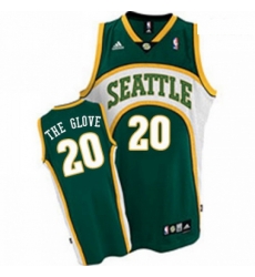 Mens Mitchell and Ness Oklahoma City Thunder 20 Gary Payton Authentic Green The Glove Throwback NBA Jersey Mens Mitchell and Ness Oklahoma City Thunder 20 Gary Payton Authentic Green The Glove Throwback NBA Jersey