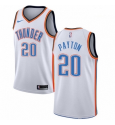 Mens Nike Oklahoma City Thunder 20 Gary Payton Authentic White Home NBA Jersey Association Edition Mens Nike Oklahoma City Thunder 20 Gary Payton Authentic White Home NBA Jersey Association Edition