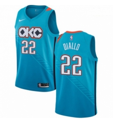 Mens Nike Oklahoma City Thunder 22 Hamidou Diallo Swingman Turquoise NBA Jersey City Edition Mens Nike Oklahoma City Thunder 22 Hamidou Diallo Swingman Turquoise NBA Jersey City Edition