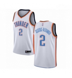 Mens Oklahoma City Thunder 2 Shai Gilgeous Alexander Authentic White Basketball Jersey Association Edition Mens Oklahoma City Thunder 2 Shai Gilgeous Alexander Authentic White Basketball Jersey Association Edition