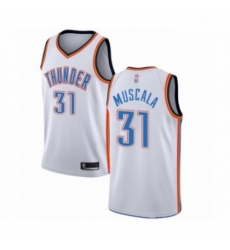 Mens Oklahoma City Thunder 31 Mike Muscala Authentic White Basketball Jersey Association Edition Mens Oklahoma City Thunder 31 Mike Muscala Authentic White Basketball Jersey Association Edition