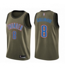 Mens Oklahoma City Thunder 8 Danilo Gallinari Swingman Green Salute to Service Basketball Jersey Mens Oklahoma City Thunder 8 Danilo Gallinari Swingman Green Salute to Service Basketball Jersey