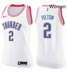 Womens Nike Oklahoma City Thunder 2 Raymond Felton Swingman WhitePink Fashion NBA Jersey Womens Nike Oklahoma City Thunder 2 Raymond Felton Swingman WhitePink Fashion NBA Jersey