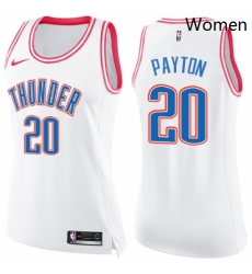 Womens Nike Oklahoma City Thunder 20 Gary Payton Swingman WhitePink Fashion NBA Jersey Womens Nike Oklahoma City Thunder 20 Gary Payton Swingman WhitePink Fashion NBA Jersey