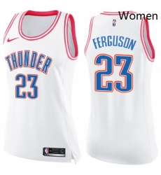 Womens Nike Oklahoma City Thunder 23 Terrance Ferguson Swingman WhitePink Fashion NBA Jersey Womens Nike Oklahoma City Thunder 23 Terrance Ferguson Swingman WhitePink Fashion NBA Jersey